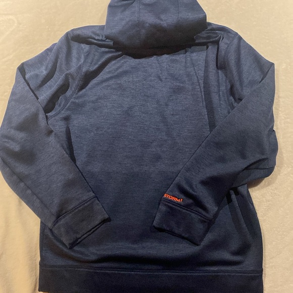 Men’s Under Armour hoodie sweater sweatshirt Size Medium Blue orange - Picture 4 of 4